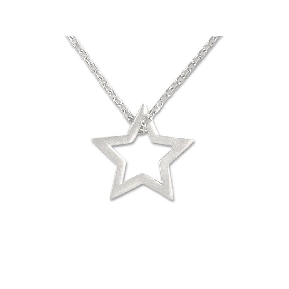 Mini Anhänger Stern 11mm an Silberkette