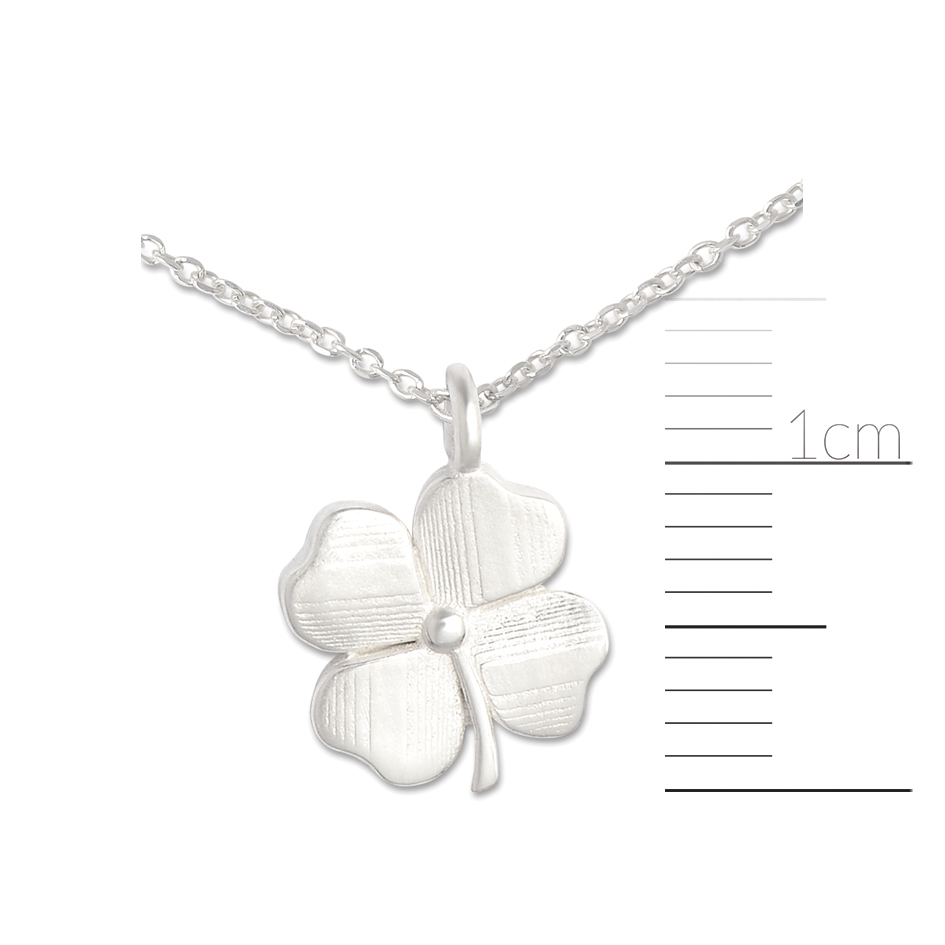 Mini Anhänger Glücksklee 10 mm an Silberkette