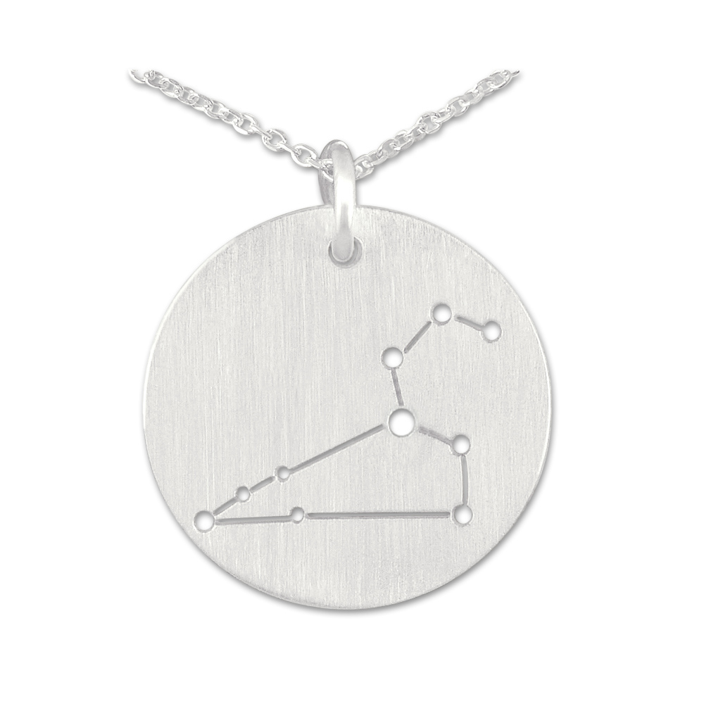 Sternzeichen Löwe, Anhänger an Silberkette, 16 mm