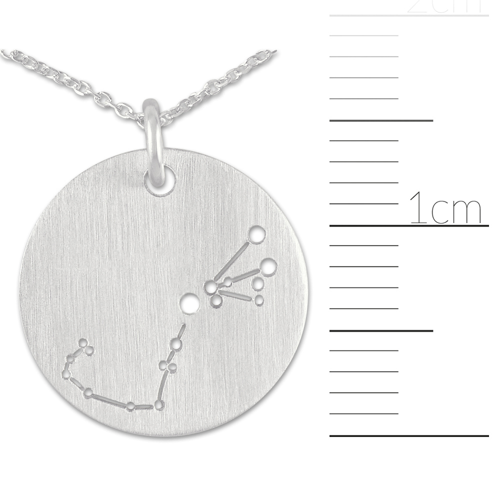 Sternzeichen Skorpion, Anhänger an Silberkette, 16 mm