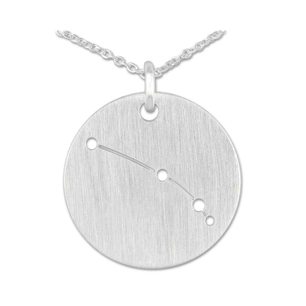 Sternzeichen Widder, Anhänger an Silberkette, 16 mm