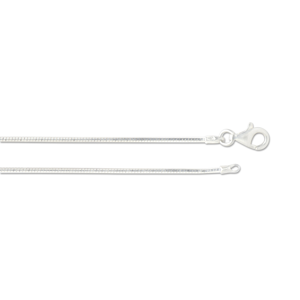 Silberseil Magie rund, 1mm 45cm, mit Karabiner
