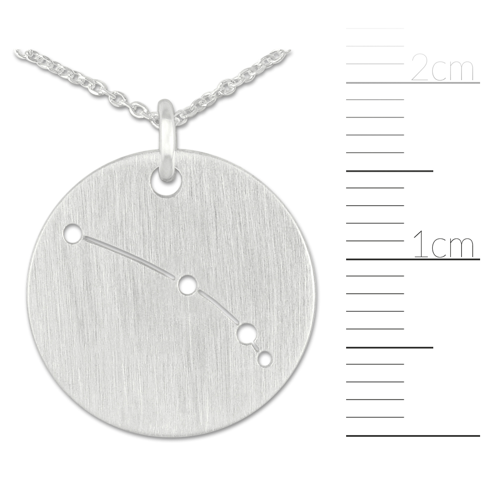 Sternzeichen Widder, Anhänger an Silberkette, 16 mm