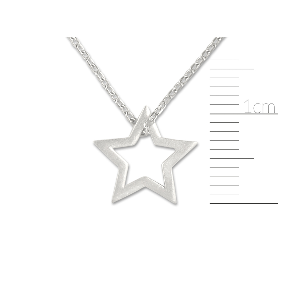 Mini Anhänger Stern 11mm an Silberkette