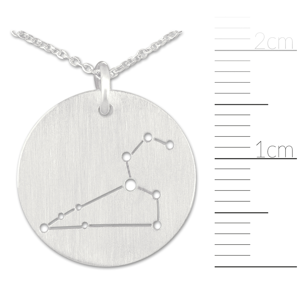 Sternzeichen Löwe, Anhänger an Silberkette, 16 mm