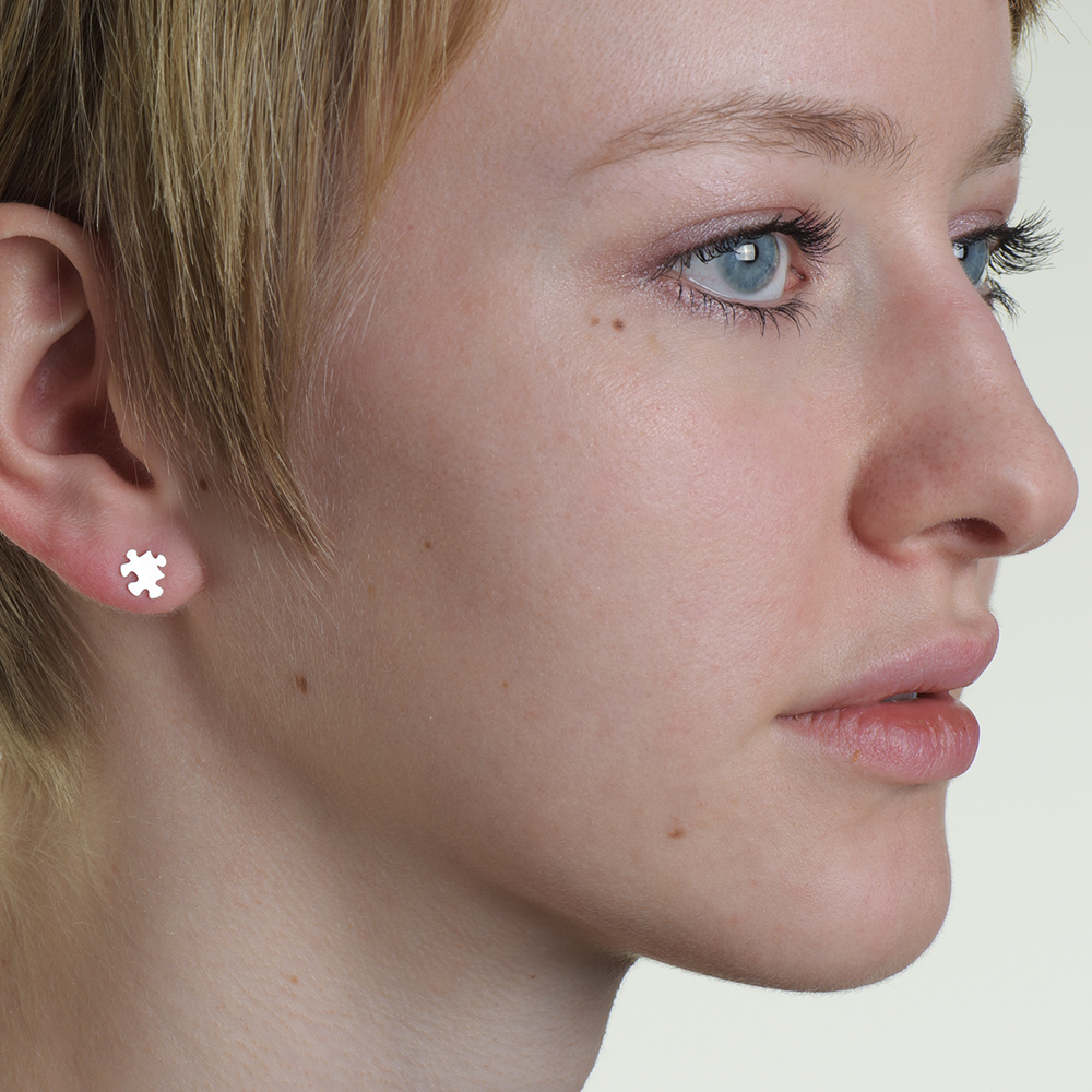 Mini Ohrstecker Puzzle, 7x8mm