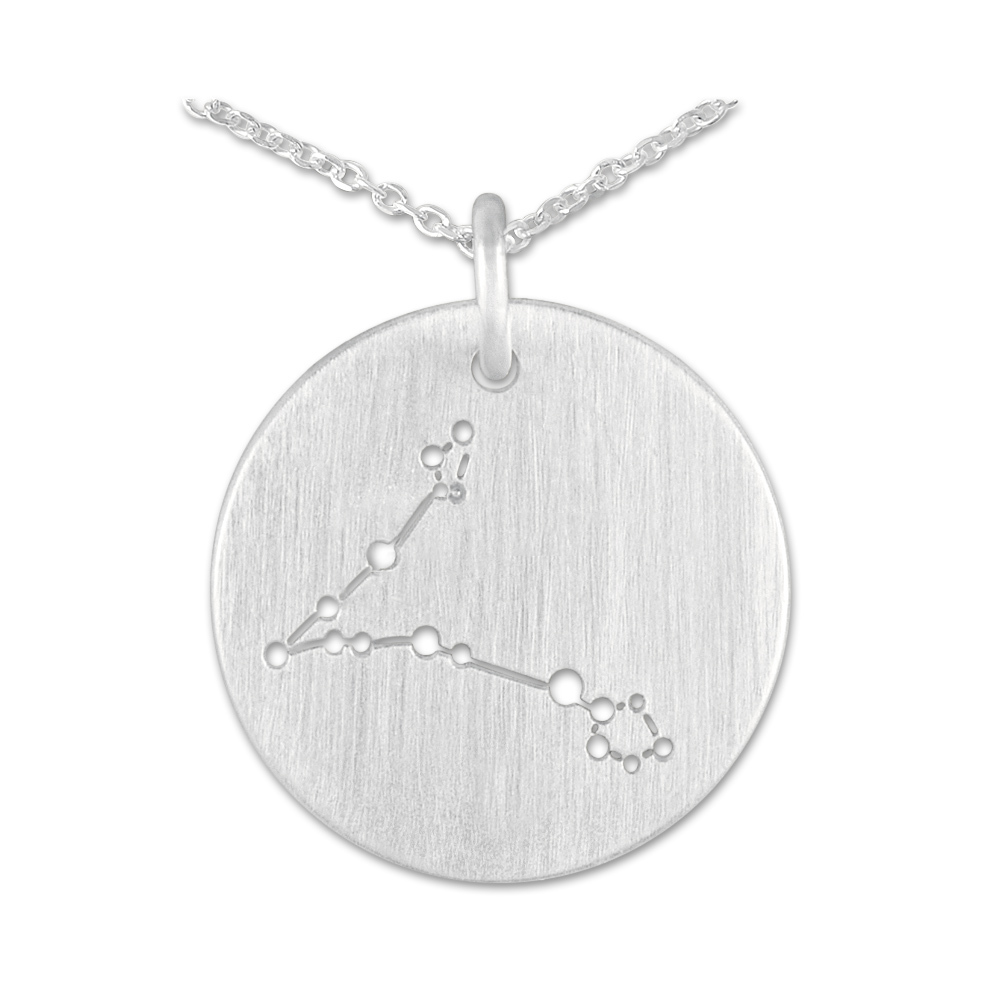 Sternzeichen Fische, Anhänger an Silberkette, 16 mm,