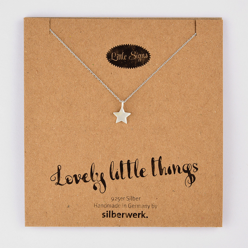 Mini Anhänger Stern 9mm an Silberkette