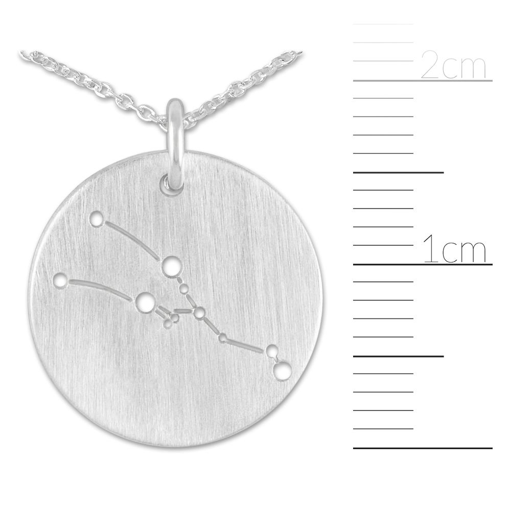 Sternzeichen Stier, Anhänger an Silberkette, 16 mm