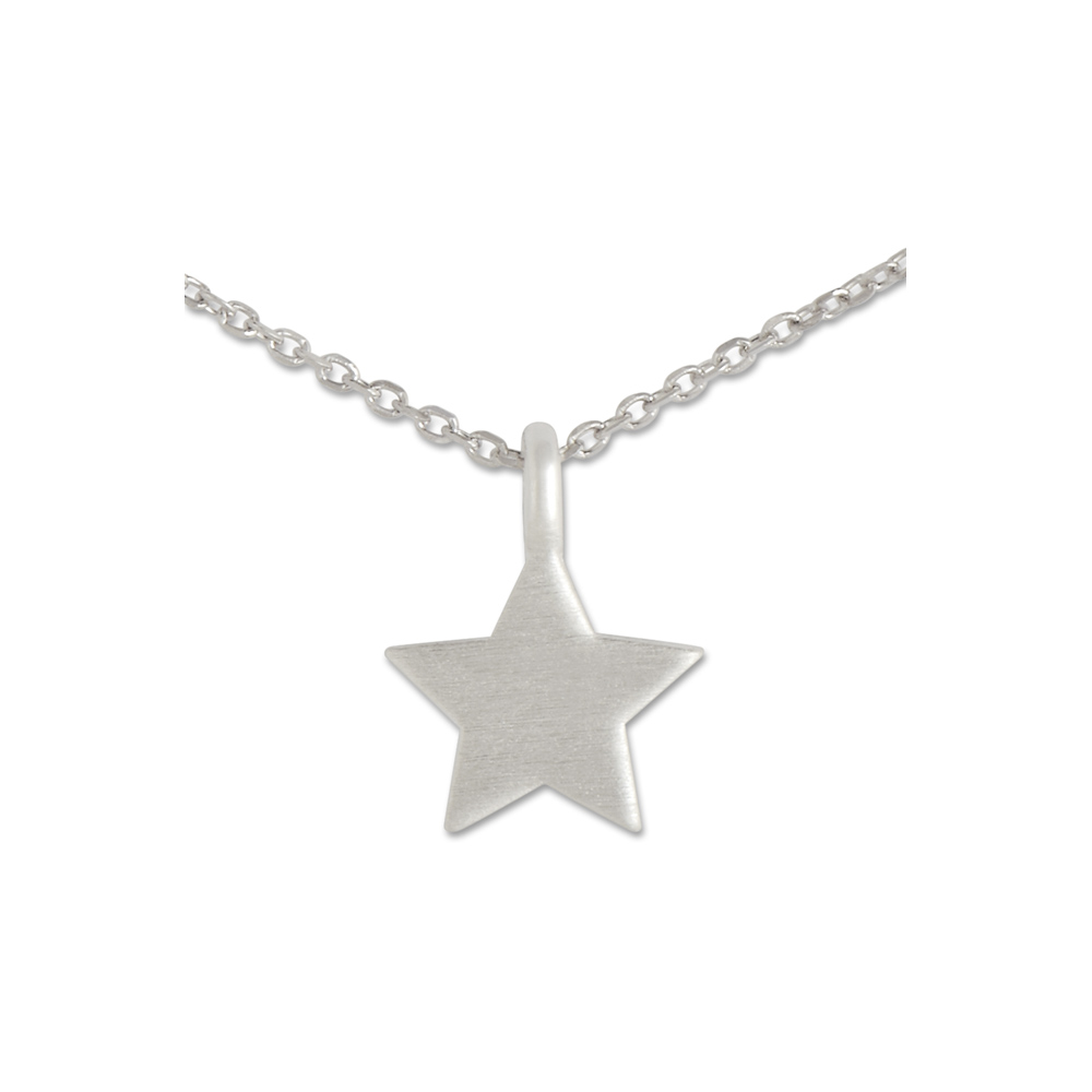Mini Anhänger Stern 9mm an Silberkette