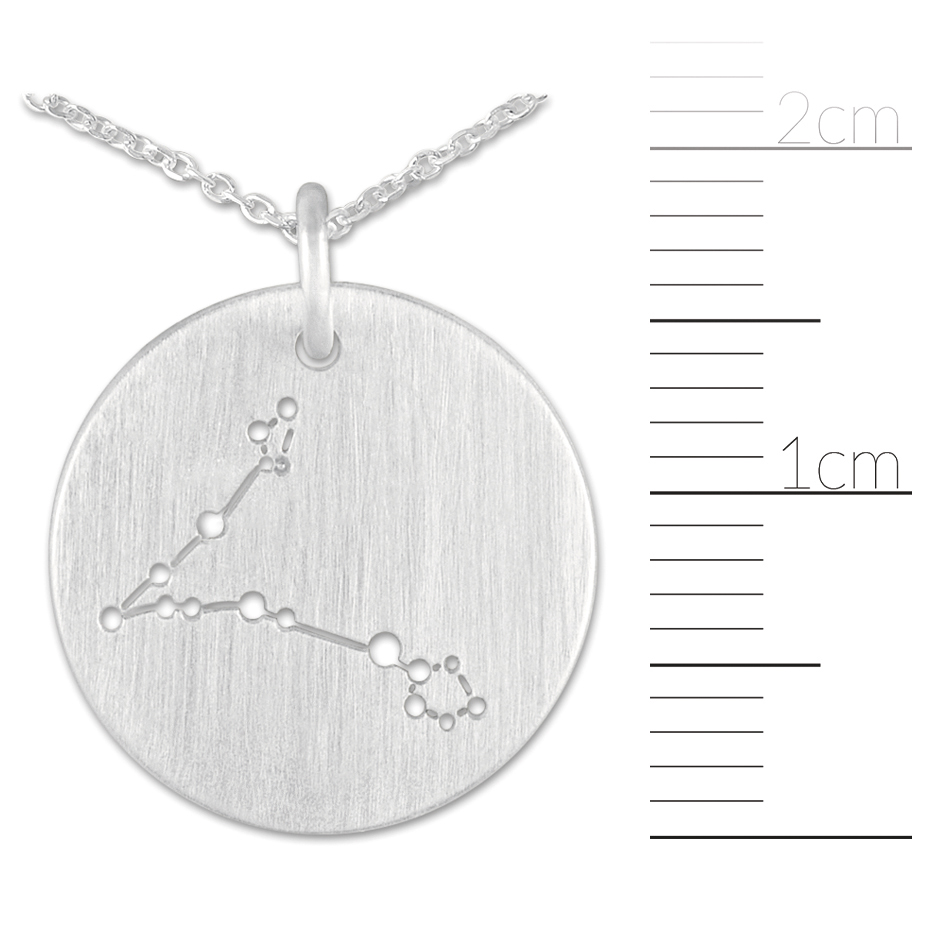 Sternzeichen Fische, Anhänger an Silberkette, 16 mm,