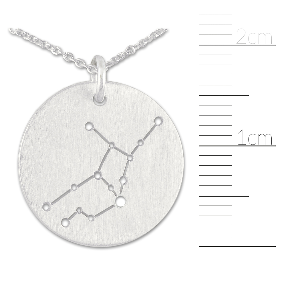 Sternzeichen Jungfrau, Anhänger an Silberkette, 16 mm