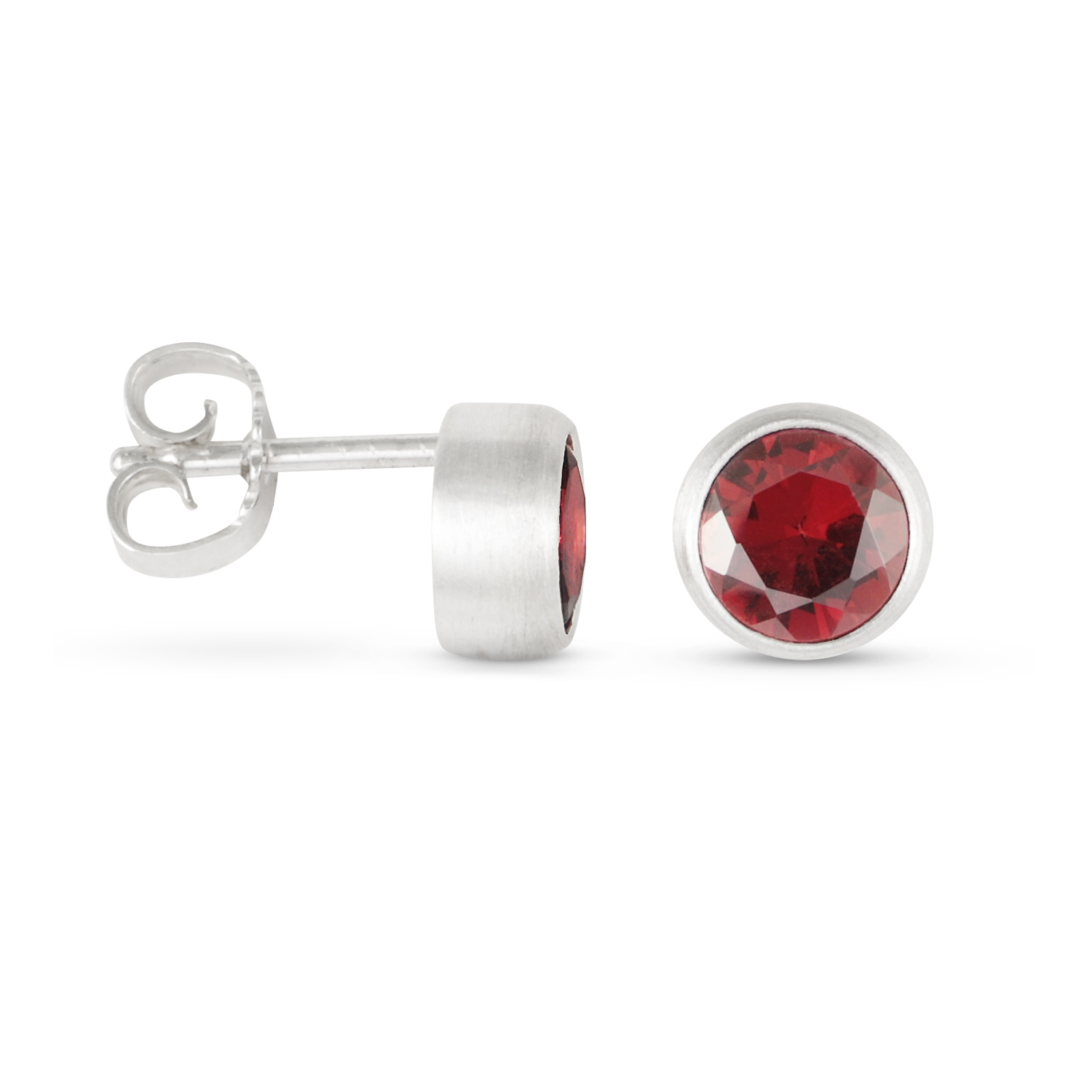 QOU-2780 Edelstein-Ohrstecker Granat