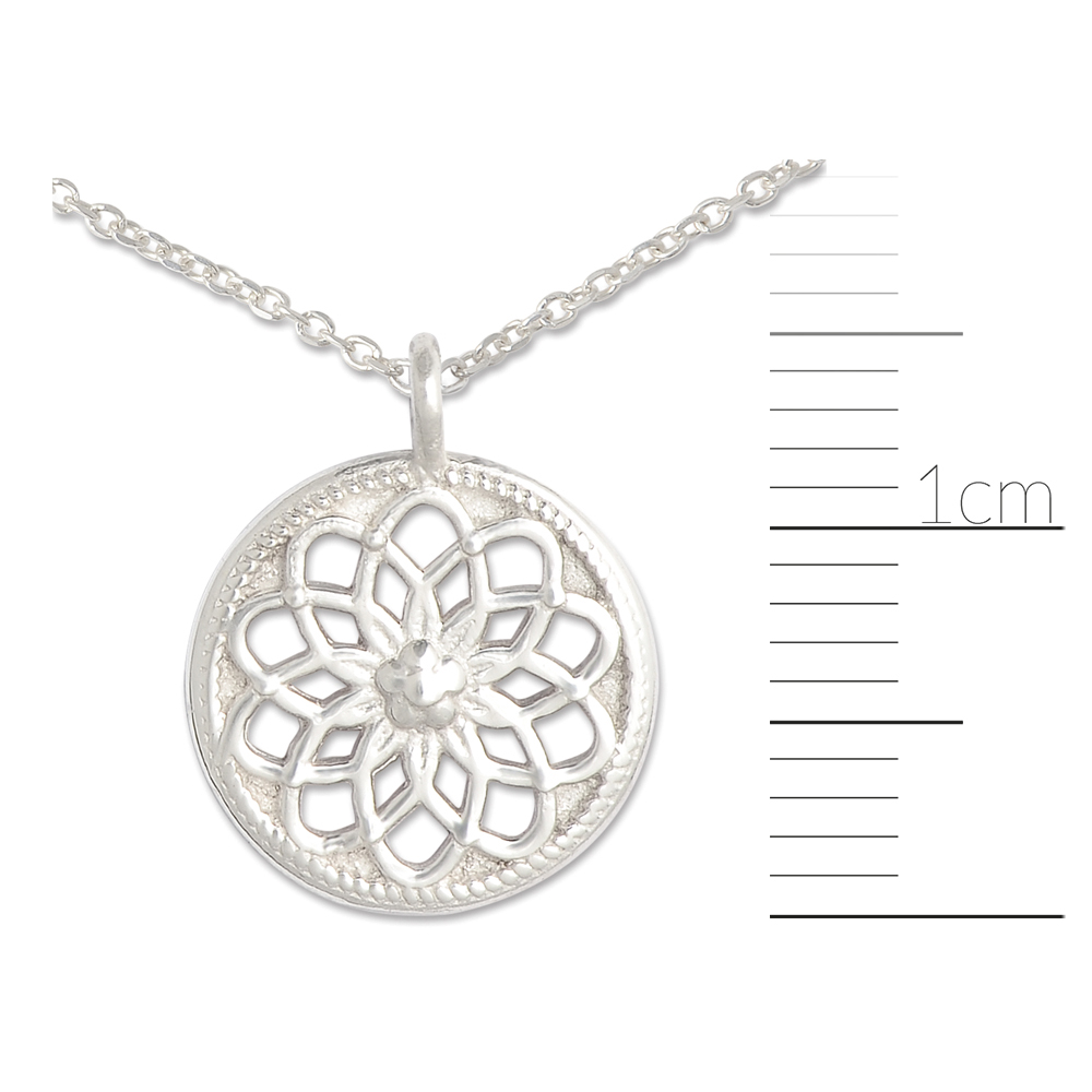 Mini Anhänger Traumfänger, 14 mm an Silberkette